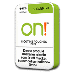 on! Mini Spearmint 3mg nicotine pouches can