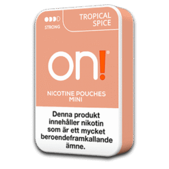 on! Mini Tropical Spice 6mg nicotine pouches can