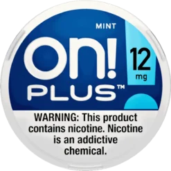 on! PLUS Mint 12mg nicotine pouches can