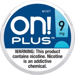 on! PLUS Mint 9mg nicotine pouches can