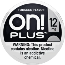 on! PLUS Tobacco 12mg nicotine pouches can