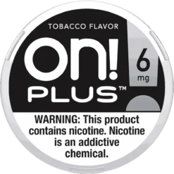 on! PLUS Tobacco 6mg nicotine pouches can