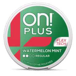 on! PLUS Watermelon Mint Regular 6mg nicotine pouches can