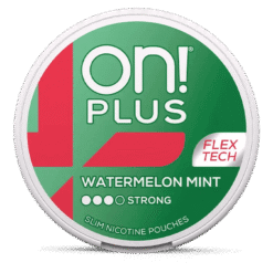 on! PLUS Watermelon Mint Strong 9mg nicotine pouches can