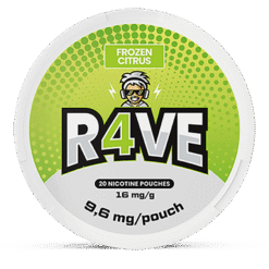 R4VE Frozen Citrus 9.6mg nicotine pouches can
