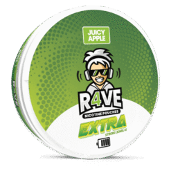 R4VE Juicy Apple 15mg nicotine pouches can