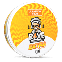 R4VE La Passion Fruit 15mg nicotine pouches can