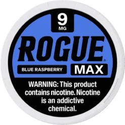 Rogue Max Blue Raspberry 9mg nicotine pouches can