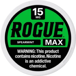 Rogue Max Spearmint 15mg nicotine pouches can