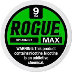 Rogue Max Spearmint 9mg nicotine pouches can