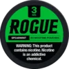 Rogue Spearmint 3mg nicotine pouches can