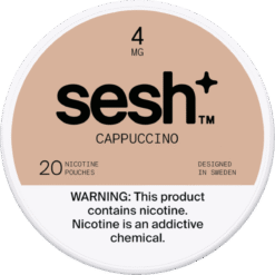 Sesh+ Cappuccino 4mg nicotine pouches can