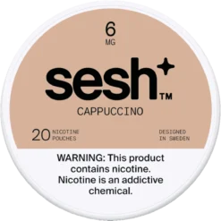 Sesh+ Cappuccino 6mg nicotine pouches can