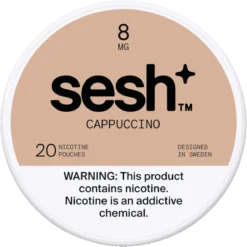 Sesh+ Cappuccino 8mg nicotine pouches can
