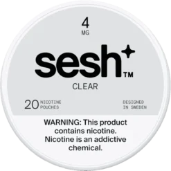 Sesh+ Clear 4mg nicotine pouches can