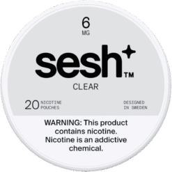 Sesh+ Clear 6mg nicotine pouches can