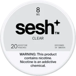 Sesh+ Clear 8mg nicotine pouches can