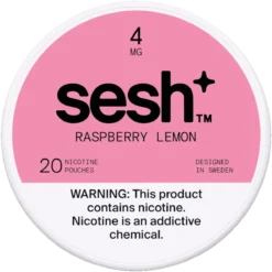Sesh+ Raspberry Lemon 4mg nicotine pouches can