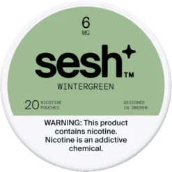Sesh+ Wintergreen 6mg nicotine pouches can