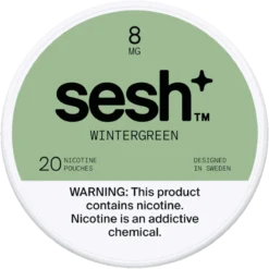 Sesh+ Wintergreen 8mg nicotine pouches can