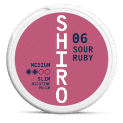 Shiro Sour Red Berry 4.8mg nicotine pouches can