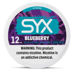 SYX Blueberry 11.5mg nicotine pouches can