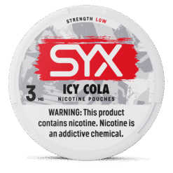 SYX Icy Cola 2.8mg nicotine pouches can