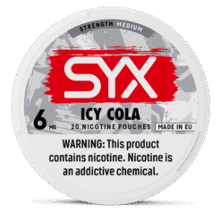 SYX Icy Cola 5.6mg nicotine pouches can
