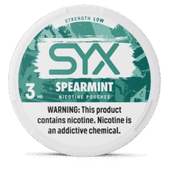 SYX Spearmint 2.8mg nicotine pouches can