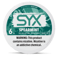 SYX Spearmint 5.6mg nicotine pouches can