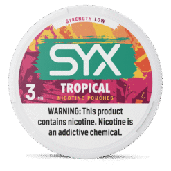 SYX Tropical 2.8mg nicotine pouches can