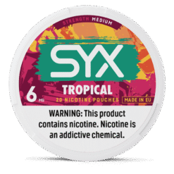 SYX Tropical 5.6mg nicotine pouches can