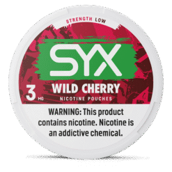 SYX Wild Cherry 2.8mg nicotine pouches can