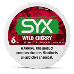 SYX Wild Cherry 5.6mg nicotine pouches can