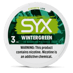 SYX Wintergreen 2.8mg nicotine pouches can