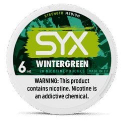 SYX Wintergreen 5.6mg nicotine pouches can