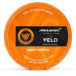VELO McLaren Sweet Papaya 8mg nicotine pouches can