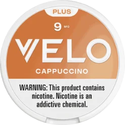 VELO Plus Cappuccino 9mg nicotine pouches can