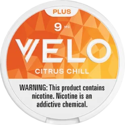 VELO Plus Citrus Chill 9mg nicotine pouches can