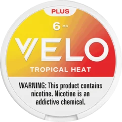 VELO Plus Tropical Heat 6mg nicotine pouches can