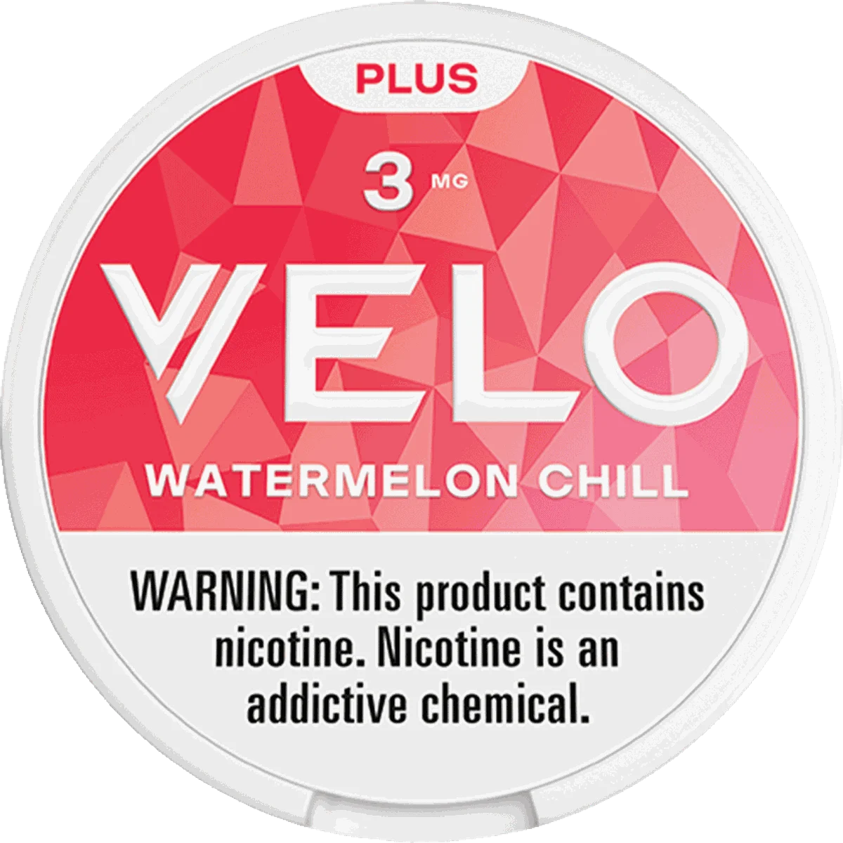 VELO Plus Watermelon Chill 3mg nicotine pouches can