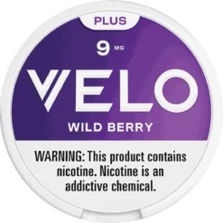 VELO Plus Wild Berry 9mg nicotine pouches can