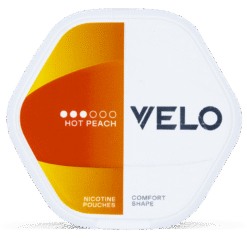 VELO Shift Hot Peach 8mg nicotine pouches can