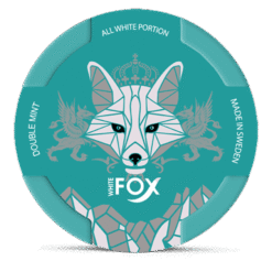 White Fox Double Mint 12mg nicotine pouches can