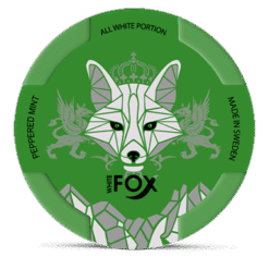White Fox Peppered Mint 12mg nicotine pouches can
