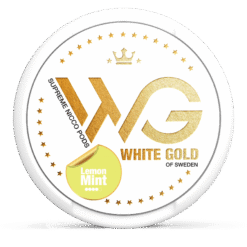White Gold Lemon Mint Strong 6mg nicotine pouches can