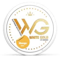 White Gold Mango Strong 6mg nicotine pouches can