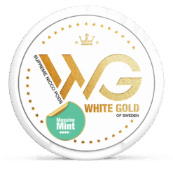 White Gold Massive Mint Strong 6mg nicotine pouches can
