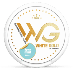 White Gold Spearmint Strong 6mg nicotine pouches can