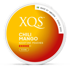 XQS Chili Mango Extra Strong 9.6mg nicotine pouches can